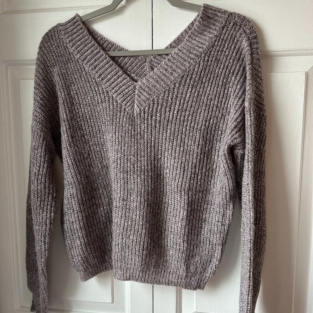 Purple off the shoulder sweater